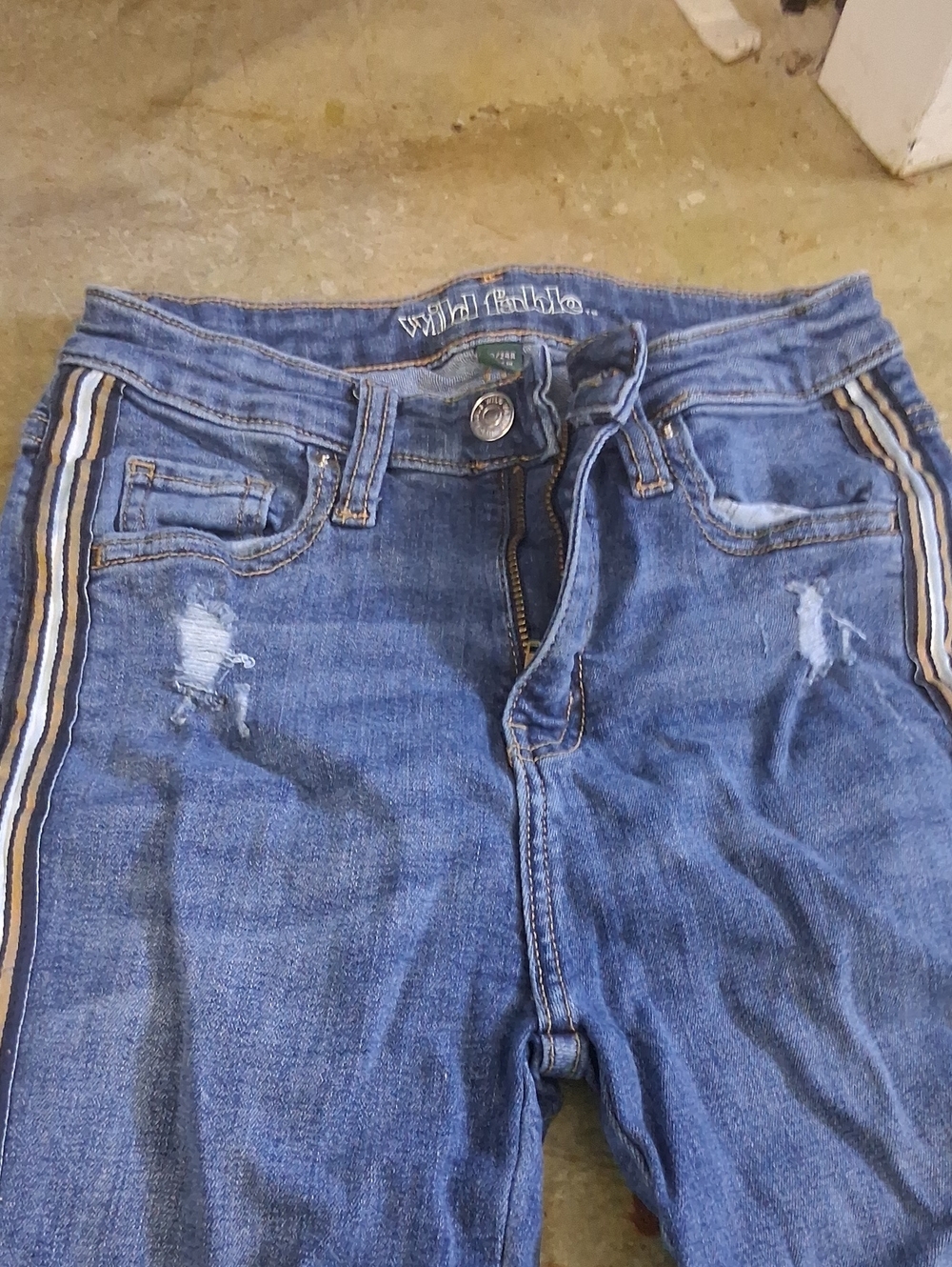 wild fable Skinny Jeans with Side Stripes - Blue